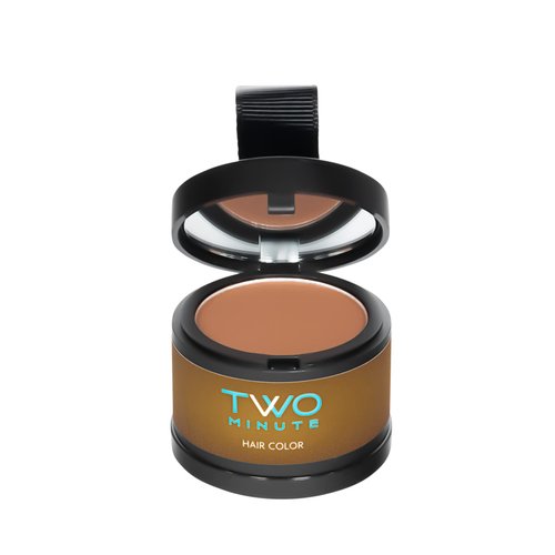 Two Minute Hair Color (Cafe con Leche) Light Brown, Powder, Instant Cover of Grey Hair, Root Concealer, Touch Up Roots Grey Hair, Sweatproof and Windproof, Light Brown