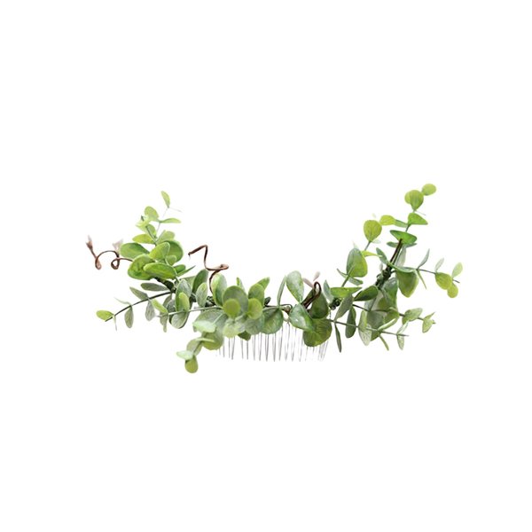 FIDDY898 Wedding Bridal Comb Camellia Hair Comb Ranunculus Green leaf Floral Clip Headpiece 2033