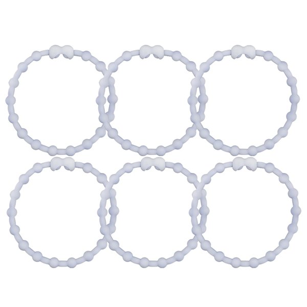 Cloudy Grey PRO Hair Ties: Easy Release Adjustable for Every Hair Type PACK OF 6