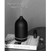 Essential Oil Diffuser,Handcrafted Ceramic Diffuser for Home,Ultrasonic Cool Mist Air Diffuser, 9 Colors Night Light with Timer (Black)