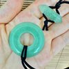 Nutty Natte Gemstone Knotted Elastic Hair Tie for Dreadlock and thick hair Ponytail Holders Loc Hair Accessories dread tie for Women Men (Green Aventurine)