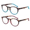 Yogo Vision Bifocal Reading Glasses 2 Pack Plastic Keyhole Spring Hinge Frames Bifocal Readers for Men and Women
