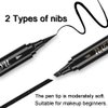 AMY'S DIARY 2 Pcs Waterproof Eyeliner Pen Super Slim&Thick Black Professional Makeup Liquid Eye Liner Pencil Long Lasting for Women(C1)