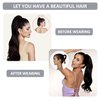 Caliee 20Inch Ponytail Extensions Human Hair Jet Black Clip in Hair Extensions Straight Long Ponytail with Comb 100% Remy Human Hair One Piece Hairpiece Pony Tail for Women 90G