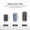 Tenergy NiMH SubC 1.2V 3800mAh Rechargeable Batteries, with Tabs, 10 Pack