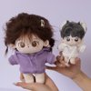 niannyyhouse 20cm Plush Doll Clothes Elastic Solid Sportswear Suits Hoodie Pants Soft Stuffed Plush Toy Dress Up Accessories (Purple, 20cm)