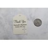 Personalized Baptism Tags with Thank You - 12pc (Cream)