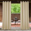 StangH Outdoor Curtains Beige Waterproof - Thick Fabric Light Blocking Blackout Patio Drapes with Grommet Top Thermal Insulated Drapes for Lanai/Porch/Open-air Dining, Cream Beige, W52 x L84, 1 Panel