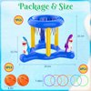 Cicosovea Pool Toys Pool Floats for Kids Adult, Inflatable Pool Basketball Hoop & Ring Toss Game, Swimming Pool Games for Adults and Family, Outdoor Party Pool Floats Water Toy for Kids Age 4-8-12