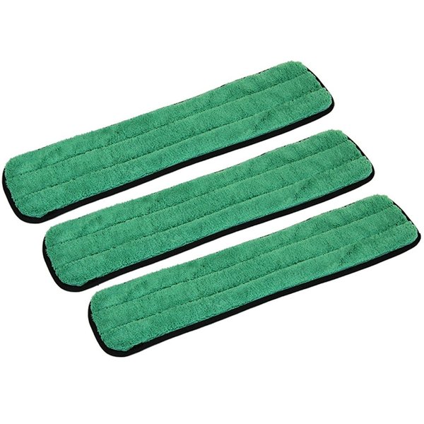 Real Clean 24 inch Microfiber Dry Dusting Mop Refill Pads for Flat Microfiber Mop Frames (Pack of 3)