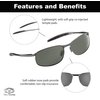 Flying Fisherman San Jose Polarized Sunglasses with AcuTint UV Blocker for Fishing and Outdoor Sports, Gunmetal Frames/Smoke Lenses