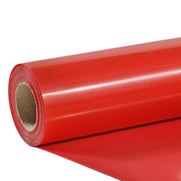 TUMIYA Red Heat Transfer Vinyl - Red Iron on Vinyl Rolls, 12" x 8ft Red HTV Vinyl for T-Shirt Glossy Adhesive HTV Vinyl (Red)