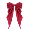 Women Bowknot Hair Clip,Vintage Satin Bow Barrette Hairclip Long Tail Headwear Hair Accessories for Ladies Big Bowknot Hairpin (Red)