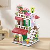 XIU Flower Store Building Block Kits,(1085pcs) Garden House Model Mini Building Block Set, MOC Flower House Block Kit for Women Girls, Creative Gifts for Adult Kids Age 8 10 12 14+