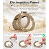 Magnetic Phone Stand Holder Built-in Mirror for Magsafe Case, [Electroplated & Glitter], Phone Grip Stand Ring Kickstand for iPhone 16 Pro Max/15/14/13/12 Series for Girl Women, Desert Titanium
