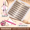 Cat Eye Lash Extension Kit Natural DIY Eyelash Extension Kit Wispy Lash Clusters Kit Individual Lashes with Lash Bond and Seal and Eyelash Clusters Tweezers by TOOCHUNAG