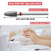 Fantexy 3/32" Carbide Nail Drill Bit - Remove Acrylic Hard Gels Quickly and Safely,Professional Cone Tungsten Nrill Bits Set Nail File Acrylic for Manicure,Pedicure,Cuticle Cleaner(Fine - F)