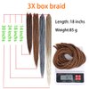 Mayloss 6 Packs/Lot (14/18/24/30) inch 1cm 20 Strands/Pack Thin 3X Box Braid Crochet Hair Extensionin Diameter 3X Synthetic Braid Hair Extensions Crochet Braids Hair Color(18Inch 33)