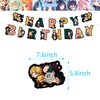 38Pcs Demon Slayers Birthday Party Supplies Pack Includes Birthday banner,Cake topper,Cupcake topper,spiral for the Demon Slayers Birthday Party Decorations