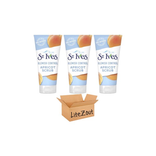 St Ives Gentle Apricot Facial Scrub 150Ml (3 pack) by Litezout and packed in Litezout box