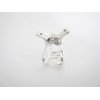 Generic Tiny small silver tone oval metal hair claw clip
