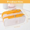 iSuperb Foldable Pencil Case Zipper Big Capacity Aesthetic Canvas Pencil Pouch Compartments Stationery Organizers Pen Bag for Kids Girls Boys Teen Child Student School Supplies Makeup Bags