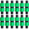 Hotop 12 Pieces Drip Irrigation Coupling, 5/8 Inch Universal Connector Drip Tubing Fittings, Compatible with Most 16-17 mm Drip Tape AG Tubing Drip or Sprinkler Systems (green)