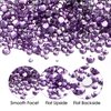 5320 Pieces Flat Back Gems Round Crystal Rhinestones 6 Sizes (1.5-6 mm) with Pick Up Tweezer and Rhinestones Picking Pen for Crafts Nail Face Art Clothes Shoes Bags DIY (Light Purple)