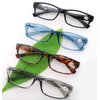 MODFANS 4 Pack Plastic Frame Spring Hinges Reading Glasses Vintage Quality Comfort for Men and Women +2.00