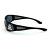 Mens Wrap Around Sport Sunglasses Polarized Plus Bifocal Reading Lens Black - 1.75