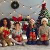 EOBOH Christmas Necklace, 4Pcs Light up Christmas Necklace, Christmas Bells Necklaces, 3 Modes Colorful Christmas Party Favors, Christmas Ugly Xmas New Year Party Supplies Accessories