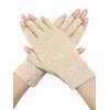 Maxdot 1 Pair Women Sunblock Fingerless Gloves Summer Driving Gloves Girls Non Slip UV Protection Gloves for Outdoor (Khaki)