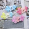 Vacaonio French Flower Hairclip for Women Large Acrylic Flower Alligator Hair Clip Claw Blue Flower Hair Clips Flower Non Slip Hairclips Barrette Flower Long Curly Hair Clip Decorative
