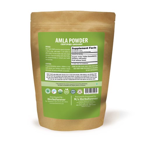 Herbsforever Amla Powder – Phyllanthus emblica – Source of Vitamin C – Rich in Antioxidants & Immunity Booster – Non GMO, Organic, Vegan – 454