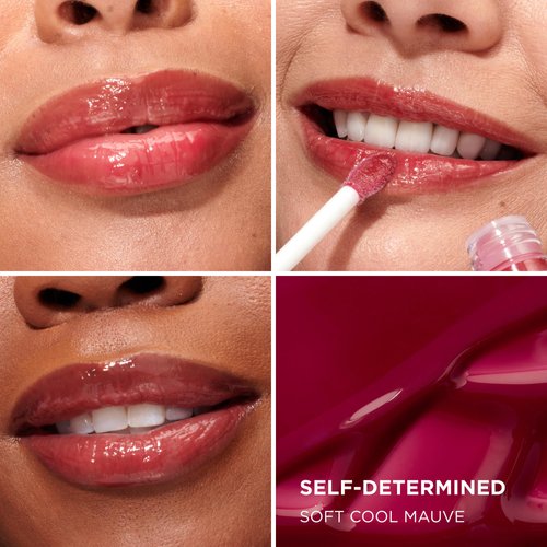 IT Cosmetics Confidence in a Serum Lip Gloss - Smoothing & Conditioning - 8HR Hydration with Hyaluronic Acid, Ceramide, Vitamin E - High Shine & Sheer Finish, Self-Determined (Soft Cool Mauve)