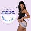 FACETORY Bouncy Bum Defining Butt Mask with Caffeine, Rosehip Oil, and Ferments - Spa Sheet Mask for the Body- Renewing, Hydrating, Softening - Includes 2 Masks 1 for Each Cheek, 3 Pairs