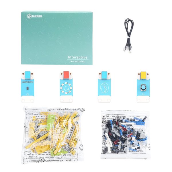 ELECFREAKS Interactive Coding Accessories Pack microbit Building Bricks for TPbot Car and Nezha Inventor’s Kit, STEM Educational Planet X Series Sensors Kit (Without Micro:bit & TPbot & Nezha)