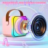 Mini Karaoke Machine for Kids,Bluetooth Light Up Speaker with 2 Portable Microphones Wireless,Kids Karaoke Machine Toys Gifts for kids 3-12 Home Party Gifts (Pink 2 Mics)