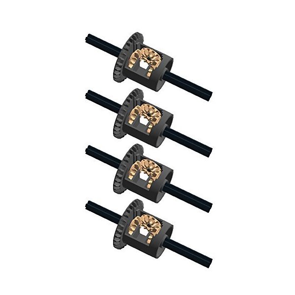 LEGO Technic NEW DIFFERENTIAL GEAR PACK inner tabs closed center 28 Bevel Tooth teeth Part Piece 62821b Mindstorms robot NXT ev3 robotics car vehicle transmission (PACK OF 4 COMPLETE ASSEMBLIES)
