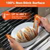 Silicone Bread Sling Oval and Round - Non-Stick & Easy Clean Reusable Oval Silicone Baking Mat for dutch oven. With Long Handles Sourdough Bread Baking mat tools supplier Liner,2 Orange Set