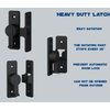 Barn Door Lock Latch – 90-Degree Barn Door Latch Sliding Lock – Home Security Door Lock for Bathroom, Garage, Bedroom, Cabinet, Barn – Durable Zinc Alloy Security Door Lock