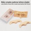 5D Silicone Replaceable Eyebrow Tattoo Practice Skin Reusable Eye Brow Practice Training Mannequin Board Kit with 2pcs Practice Pads Micro Dpray Plastic Eyebrow Fake Skin On Eyebrows