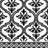 Amscan Damask & Polka Dot Party Beverage Napkins (36 Piece), 5 x 5", Black/White