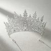 SWEETV Tiara Crown for Women, Wedding Tiara for Bride, Crystal Princess Headpiece, Girls Quinceanera Prom Pageant Crown Diadem, Silver