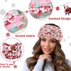 Bohend Christmas Headbands Stretch Knotted Headbands 3Pcs Head Bandana Non Slip Elastic Snowman Head Bands Workout Yoga Sweatband Hair Accessories for Women and Girls (B)