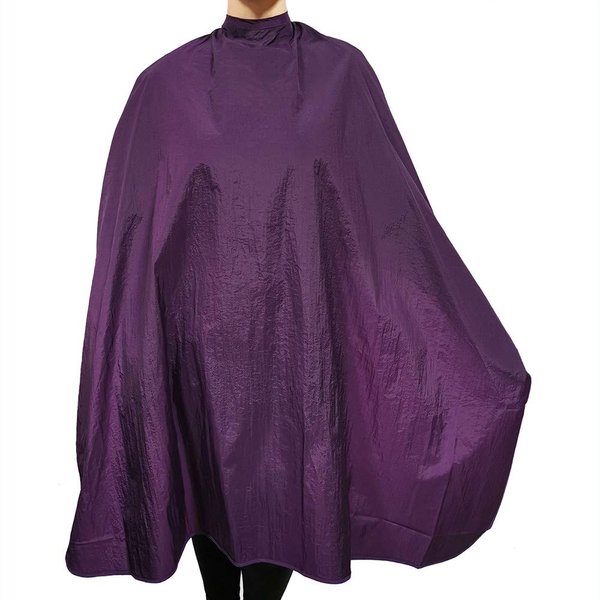 Cutting Cape with Personalized Name and Logo Embroidery for Salon Stylist,Barber Haircut,Skincare,Makeup,Nail,Grooming (PURPLE)