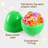 AOMINGGE Plastic Easter Eggs Surprise Toys Colorful Eggs, Crafts Basket Stuffers for Party Hunt Games (12)