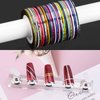 120 Pcs Nail Striping Tapes Nail Art Decoration Tape Lines for DIY Nail Tip with 4 Pcs Nail Tape Dispenser Cases