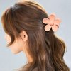1Pc Purple Hair Claw Clips Flower Shaped Plastic Jaw Clips Anti-scratch Smell-less Useful Hold Tightly Purple Clips and Barrettes Hair Clips