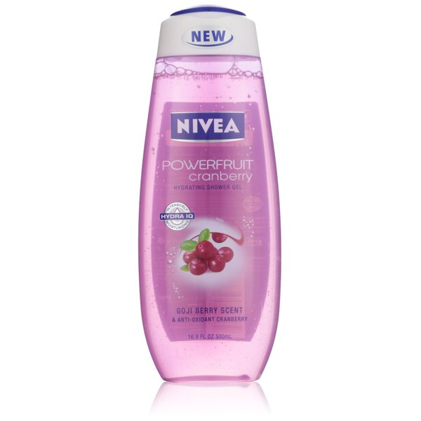 Nivea Hydrating Shower Gel, Goji Berry and Powerfruit Cranberry, 16.9 Ounce